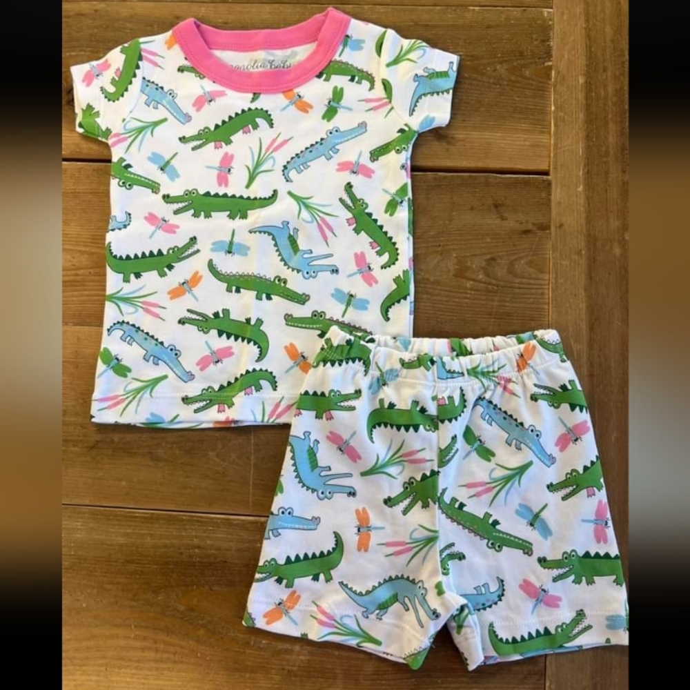 Magnolia Baby Alligator Pajama set NWOT